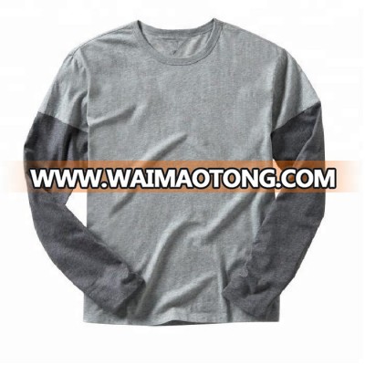 two tone doctor sleeve t shirt for mens